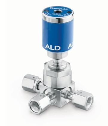 316L VIM-VAR ALD Valve, 3-Port, C Pattern, 1/4 in. Female VCR Fittings, SC-01, NC Thermal