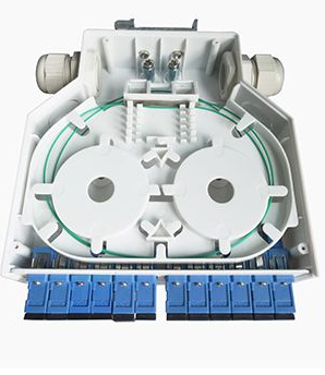 Caixa de terminais de trilho DIN de fibra óptica   DIN-FB