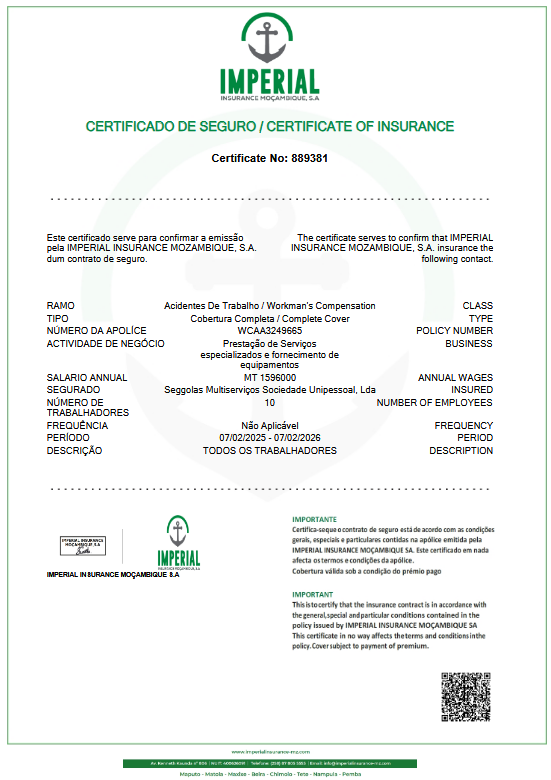 CERTIFICADO DE SEGURO