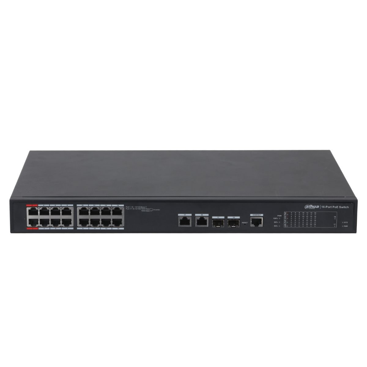 Dahua Switch PoE Gigabit de 16 portas