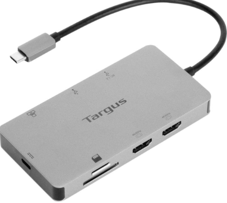 Estação de acoplamento Targus USB-C Dual HDMI 4K com PD Pass-Thru de 100 W DOCK423EU