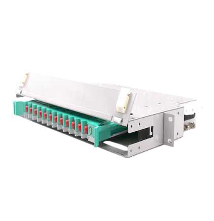 Fibras ODF 12 montadas em rack fixo