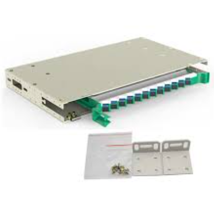 Fibras ODF 12 montadas em rack fixo