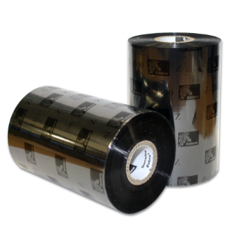 Fita de transferência térmica Zebra 2300 Performance Wax, pacote com 1, preta, 02300GS1100