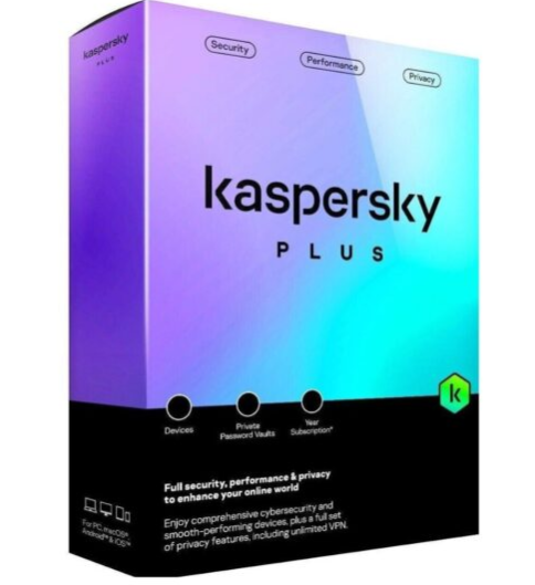 Kaspersky Plus ? 12 meses para 5 usurios (cpia fsica)