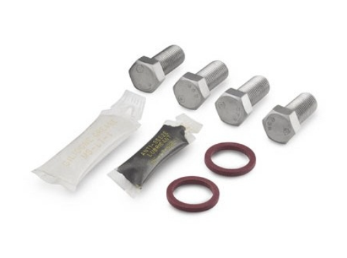 Kit de vedaao em grafoil e parafuso contendo vedaao da flange, parafuso da flange, lubri