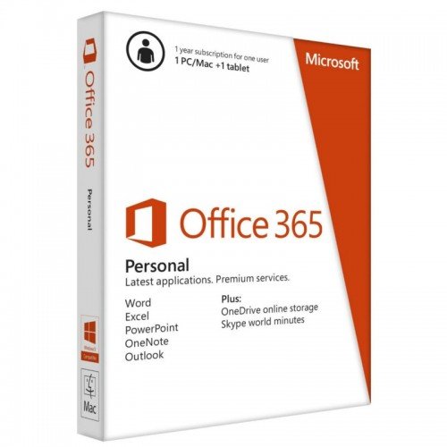 Microsoft Office 365 Personal 1year (1 PC/Mac)