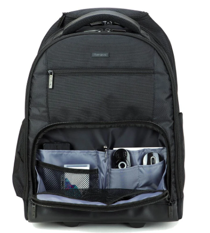 Mochila Targus Sport com rodinhas para notebook de 15-15,6 polegadas, preta, TSB700EU