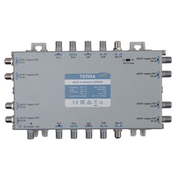 Multiswitch em cascata DSCR de 8 vias - 5 cabos