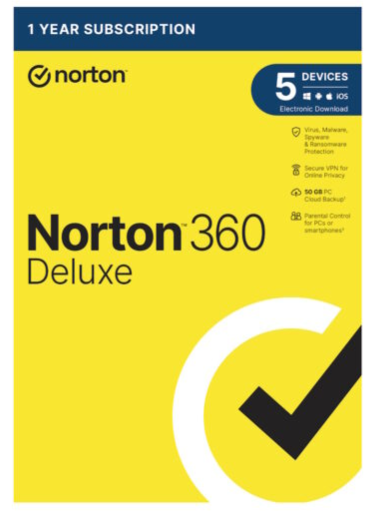 Norton 360 Deluxe ? 12 meses para 5 usurios (download)