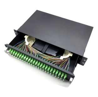 Painel de conexão de fibra óptica montado em rack tipo fixo