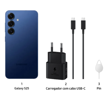 Samsung Galaxy S25 5G, 256GB, 12GB, Câmera Tripla