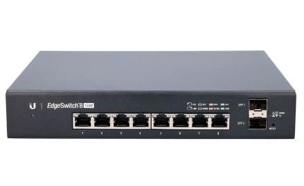 Switch Gerencivel Ubiquiti EdgeMAX EdgeSwitch ES-8-150W de 8 portas, 150 W, Gigabit PoE+
