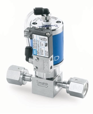 Vlvula ALD VIM-VAR 316L, VCR fmea de 1/4 pol., SC-01, atuador trmico NC, piloto solenoi