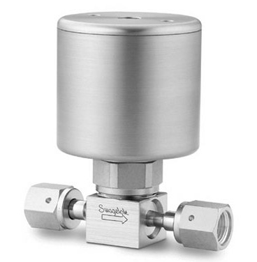 Válvula de alta pressão 316L VIM-VAR UHP selada por diafragma, encaixe macho Swagelok VCR 