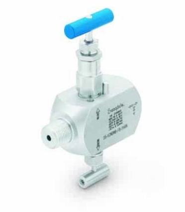 Vlvula Manifold de Bloqueio e Purga, 2 vias, Corpo em Ao Inoxidvel 316