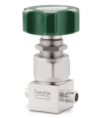 Válvula selada por diafragma de alta pressão 316L VIM/VAR UHP de 3 portas, caminho de flux