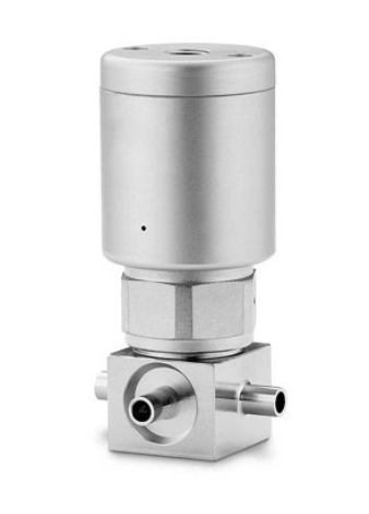 Vlvula selada por diafragma de alta presso 316L VIM/VAR UHP de 3 portas, caminho de flux